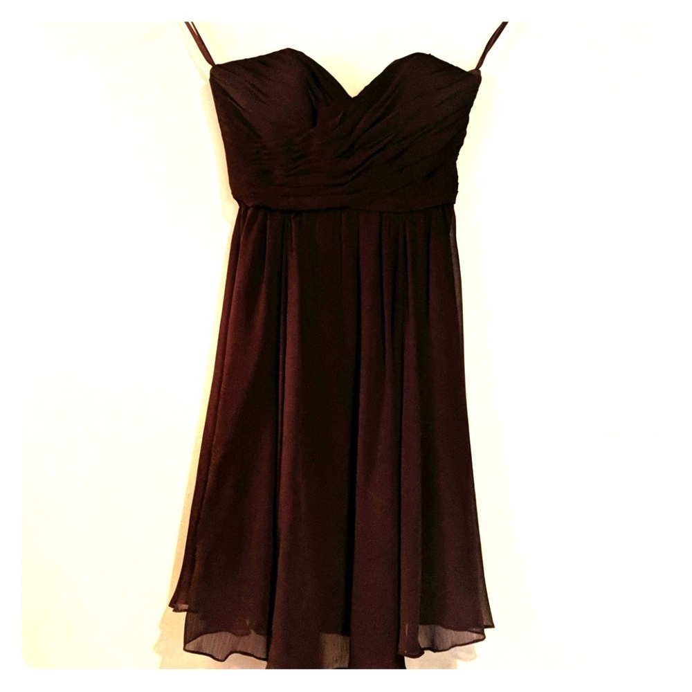 Kennedy Blue strapless dress- aubergine